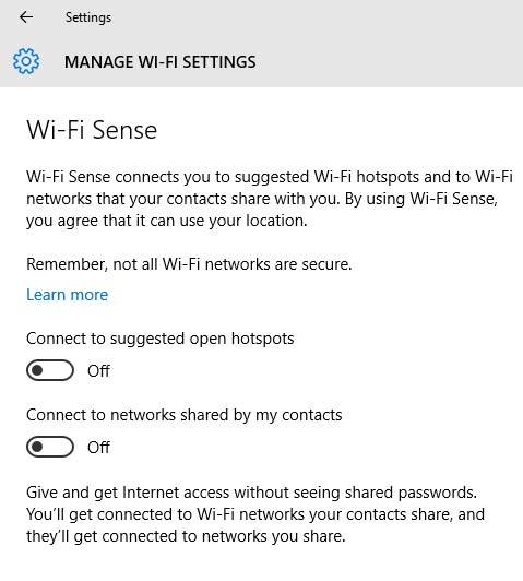 wi-fi sense