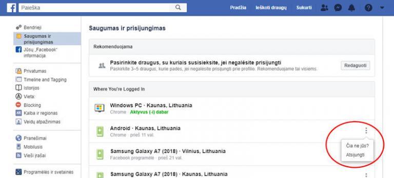 Kaip Atsijungti Iš Facebook Paskyros Nuotoliniu Būdu Kitame Kompiuteryje